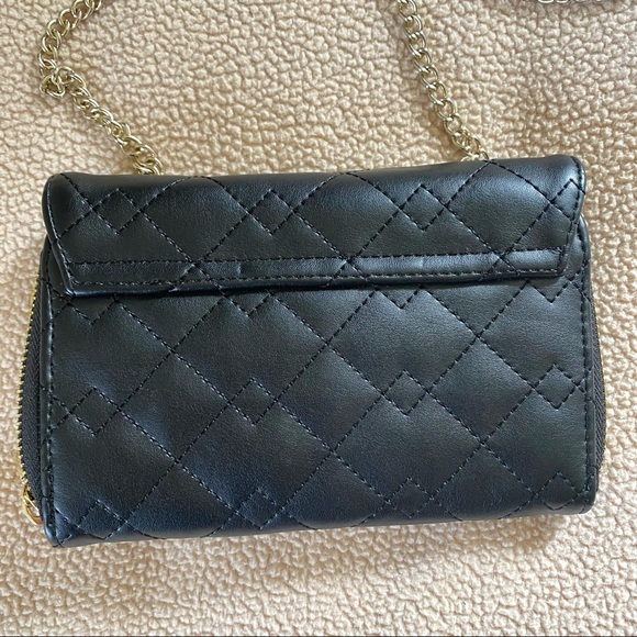 MERONA Black Quilt Textured Gold Chain Crossbody Small Clutch Purse - Picture 4 of 12